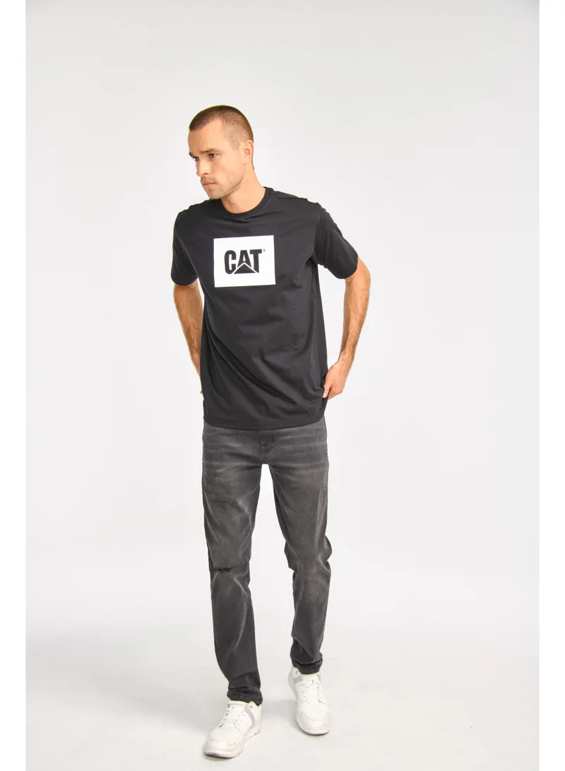 Caterpillar CAT Men’s Reflective Logo Tee – 60% Cotton 40% Recycled Polyester – Soft Jersey – Casual Everyday T‑Shirt