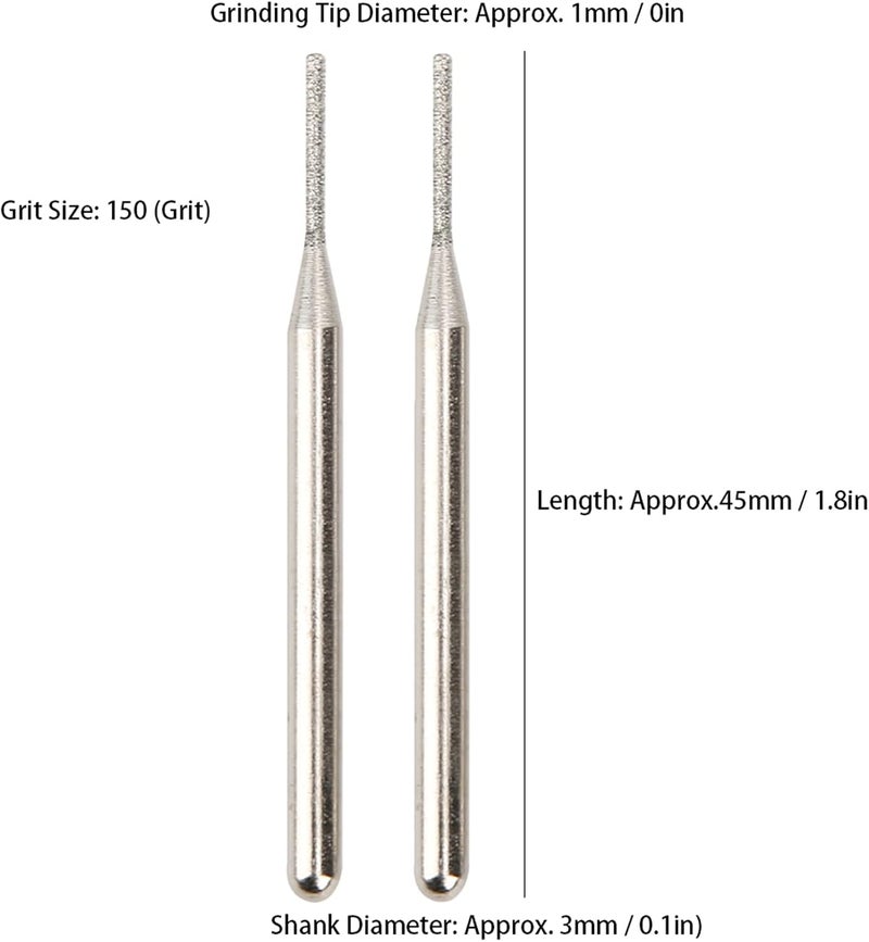 Dioche 30Pcs Grinding Needle Set, Emery Cylindrical Flat Head Electric Grinder Accessories, Suitable for Engraving Machine, High Safety Factor, Easy Storage, 1mm, CNC Milling Adaptor - Image 5