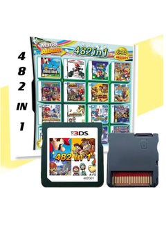 482 in1 Super Combination Game Card, Contains 482 Classic Retro Games, Suitable for Entertainment Suitable for NDS, NDSi,3DS, New,2DS