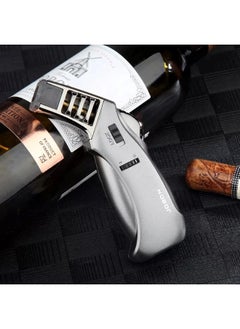 ALSAQER ALSAQER ALSAQER-Jobon Jet Flame Windproof Butane Gas Lighter-Bakhoor Charcoal Lighter-Jobon Torch Lighter-BBQ Lighter(Gas not Included)-(Grey)  - Image 4