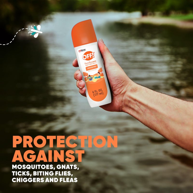 OFF! FamilyCare Insect & Mosquito Repellent Spritz, Unscented Bug spray with Aloe-Vera, 7% Deet, 6 oz (Pack of 12) - Image 2