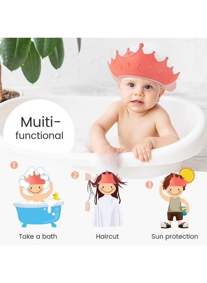 FUNUPUP FUNUPUP Baby Shower Cap for Kids, Adjustable Toddler Hair Washing Shield Bathing Cap Baby Shower Visor Shampoo Cap (Crown, Pink) - Image 5