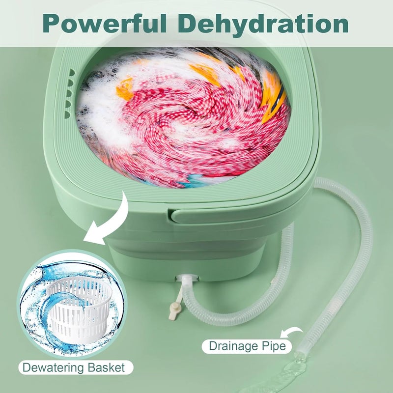 WEADFAX DAYDREAM SeMi AuToMaTiC FoLdInG 11L SmAlL MiNi WaShInG MaChInE WiTh DrYeR DeEp CLeAnInG FoR UnDeRwEaR WaShINg MaChInE ClOtHeS WaShEr T1 - Image 2