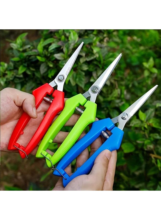 Heavy Duty Ergonomic Garden Shears With Lever Lock Blue For Professional Home Gardening - Image 2