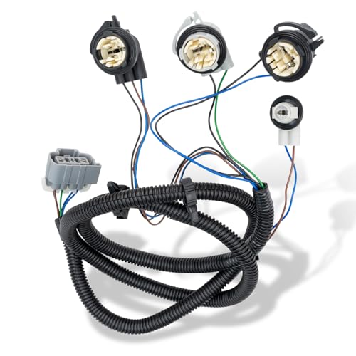 WEILEITE Left Driver Side Tail Light Direct Wiring Harness Kit Compatible with Chevy Silverado 1500 1500HD 2500HD 3500 2003-2007 Replace 16531401 - Image 1