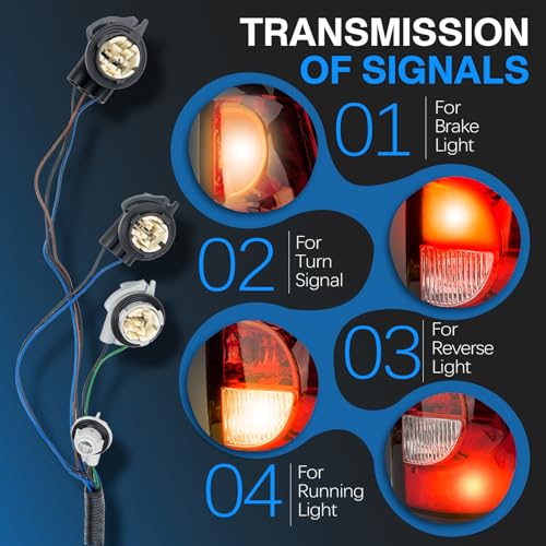 WEILEITE Left Driver Side Tail Light Direct Wiring Harness Kit Compatible with Chevy Silverado 1500 1500HD 2500HD 3500 2003-2007 Replace 16531401 - Image 5