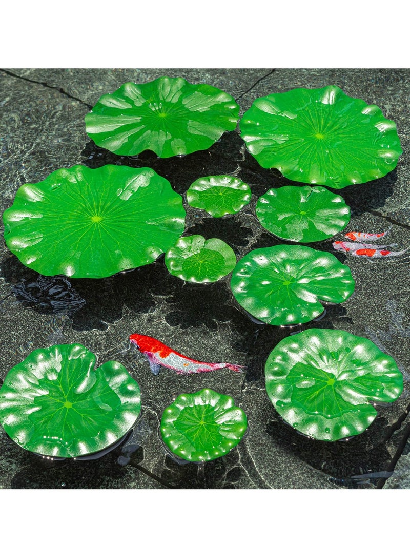 20 Pcs Realistic Floating Lily Pads for Ponds and Aquariums, Perfect Koi Fish Pool Decor, Water Lily Leaves - Image 5
