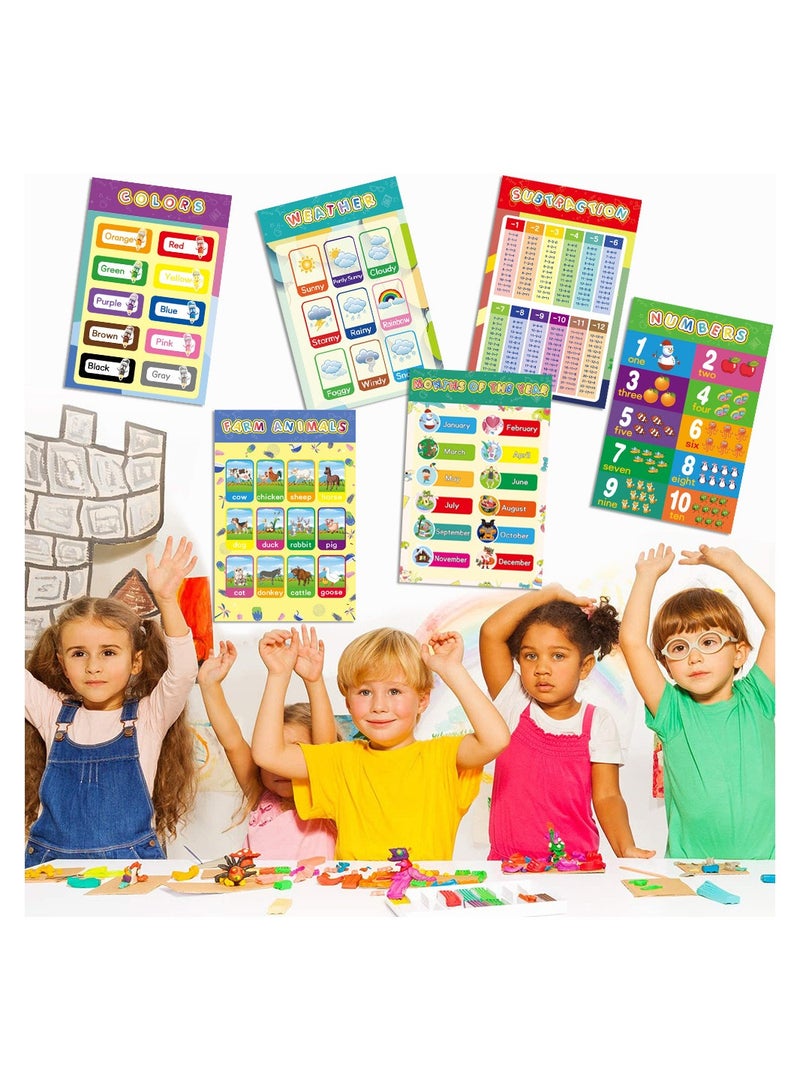 Generic 16 Pcs Preschool Educational Poster Sheet Set Toddler Kids Wall Chart  - Image 2