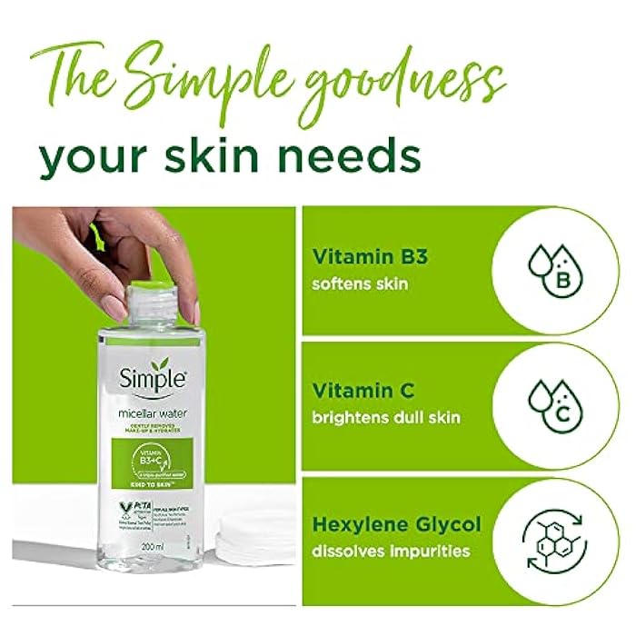 Simple Kind To Skin Micellar Cleansing Water 200Ml - Image 4