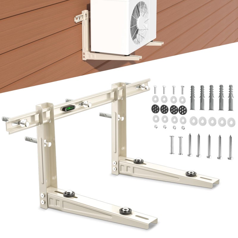 Toutgood Mini Split Wall Mounting Bracket, Heavy-Duty Wall Bracket for 7000 Btu to 12000 Btu Outdoor Ductless Minisplit Air Conditioner AC Heat Pump Systems, Max 400 Lb Capacity - Image 1