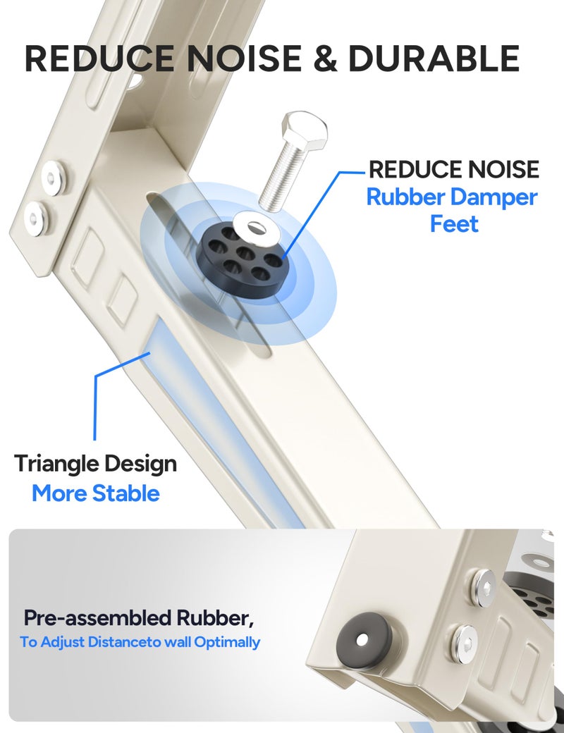 Toutgood Mini Split Wall Mounting Bracket, Heavy-Duty Wall Bracket for 7000 Btu to 12000 Btu Outdoor Ductless Minisplit Air Conditioner AC Heat Pump Systems, Max 400 Lb Capacity - Image 2