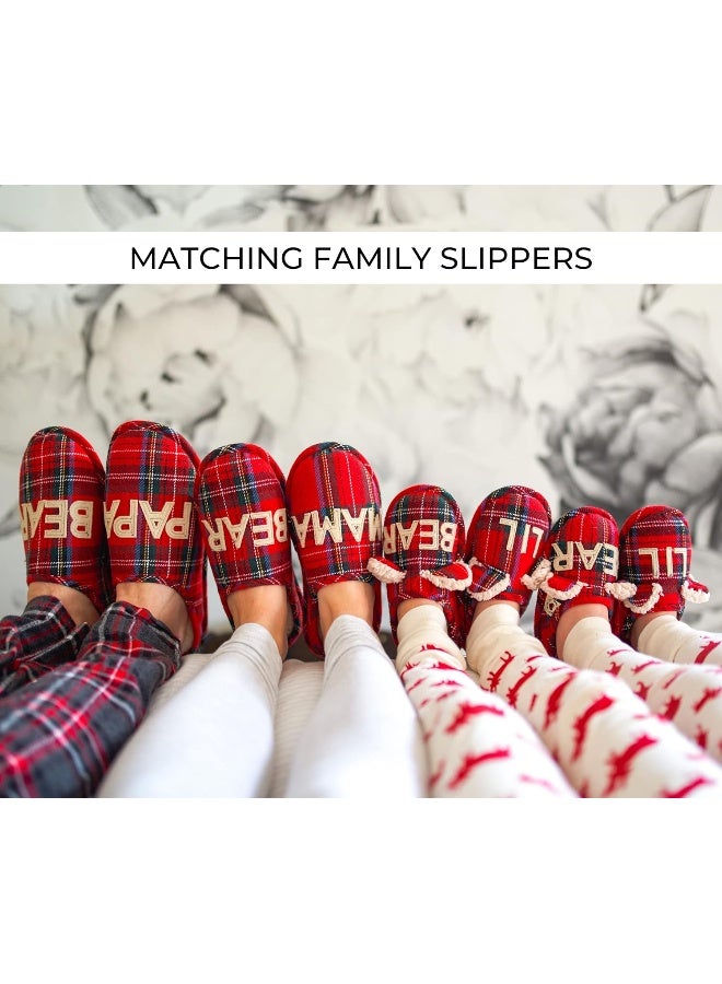 Dearfoams Unisex Slipper, Lil Bear Tartan Plaid, 4-5 US Big Kid - Image 2