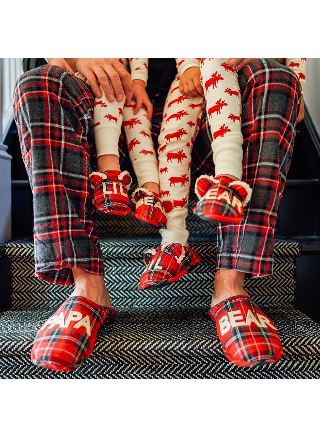 Dearfoams Unisex Slipper, Lil Bear Tartan Plaid, 4-5 US Big Kid - Image 3
