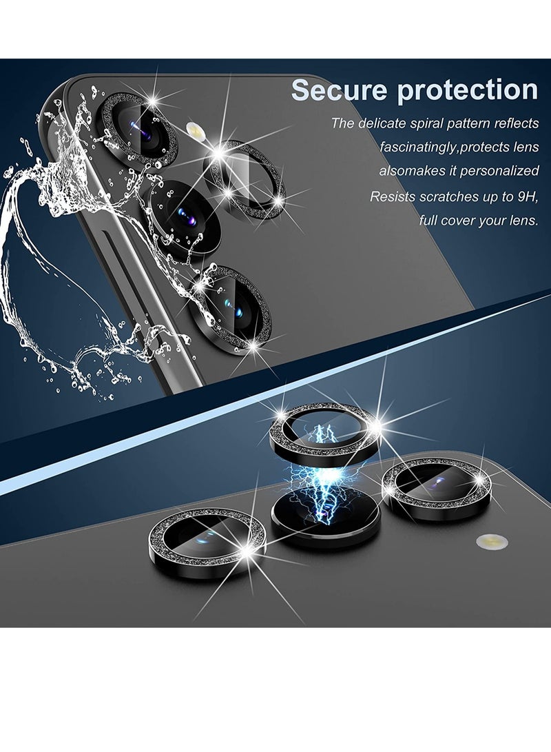 ELTRAZONE [3+3 PCS] for Samsung Galaxy S23/ S23 Plus Camera Lens Protector, Premium Tempered Glass Glitter Camera Lens Protector - Image 3