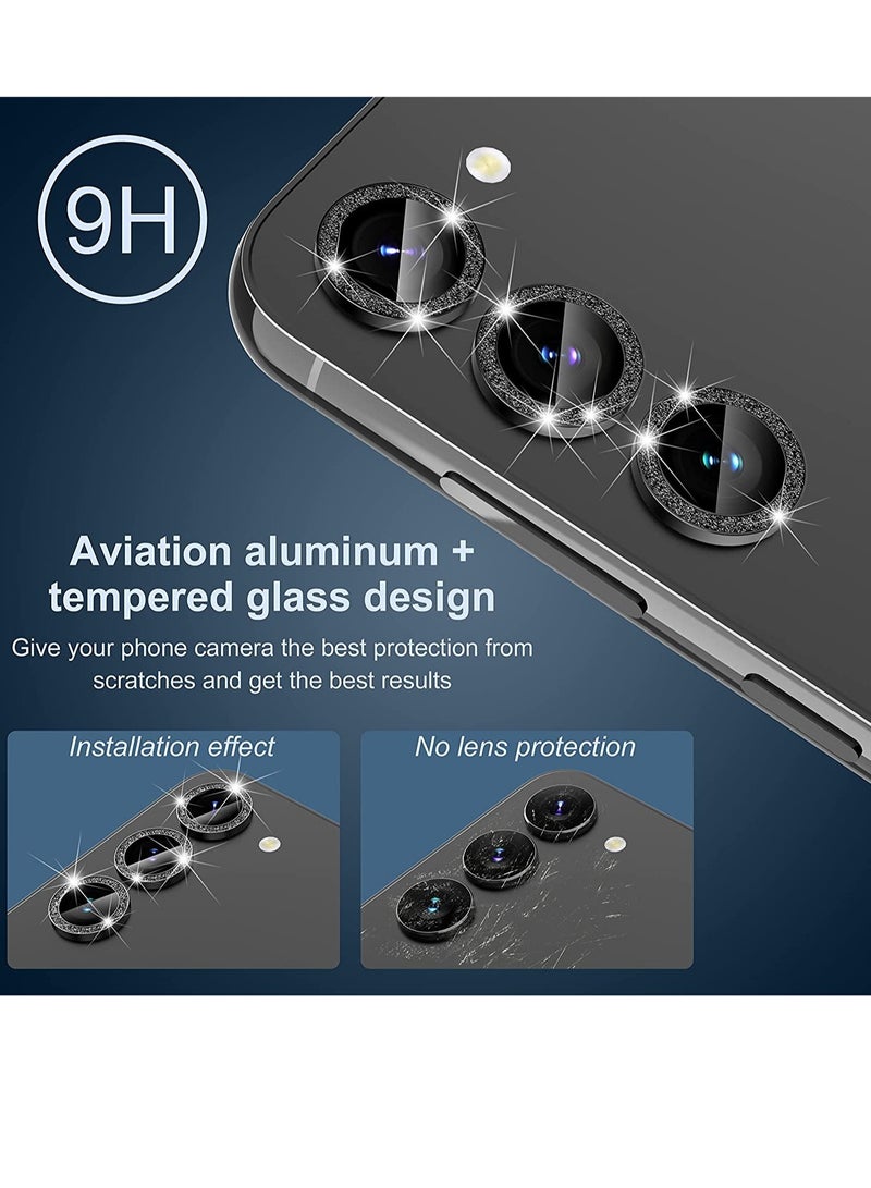 ELTRAZONE [3+3 PCS] for Samsung Galaxy S23/ S23 Plus Camera Lens Protector, Premium Tempered Glass Glitter Camera Lens Protector - Image 4