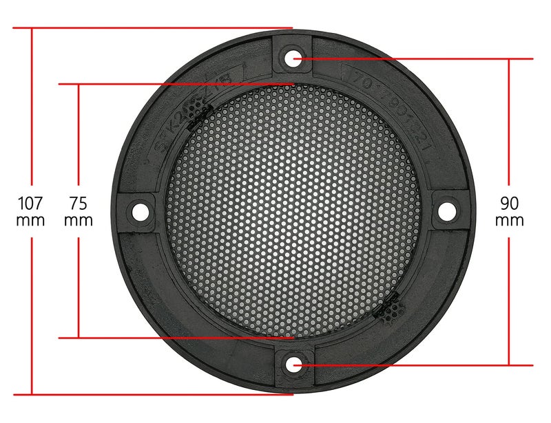 Fuhengli 3.5" Speaker Grill Cover, Car Home Speaker Subwoofer Guard Protector, ABS Plastic Frame with Metal Mesh, Black - 2Pcs - Image 4