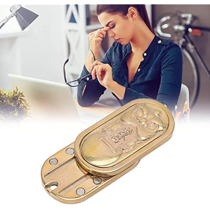 Bonbela Metal Fidget Slider Hand Press PPB Magnetic Coin Slider Stress Relief Finger Toy (Lion) - Image 5