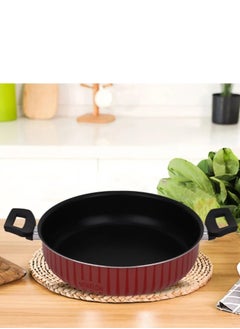 Newflon Non-stick aluminum flat pot with steel lid  - Image 4
