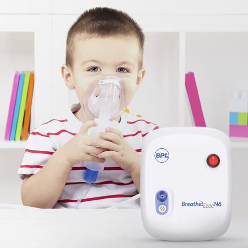 BPL Medical Technologies Breathe Ezee N6 Low Noise Compressor Nebulizer Machine Kit For Child And Adult, Portable Nebulizer - White - Image 5
