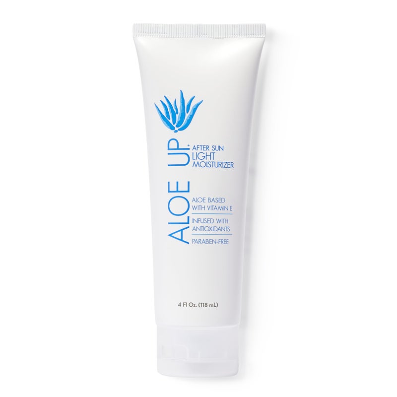 ALOE UP Spa Collection After Sun Light Moisturizer - Organic Hydrating After Sun Lotion With Aloe Vera Gel and Vitamin E - Reef Friendly - Mineral Oil Free - Peach-Apricot Fragrance - 4 Oz - Image 1