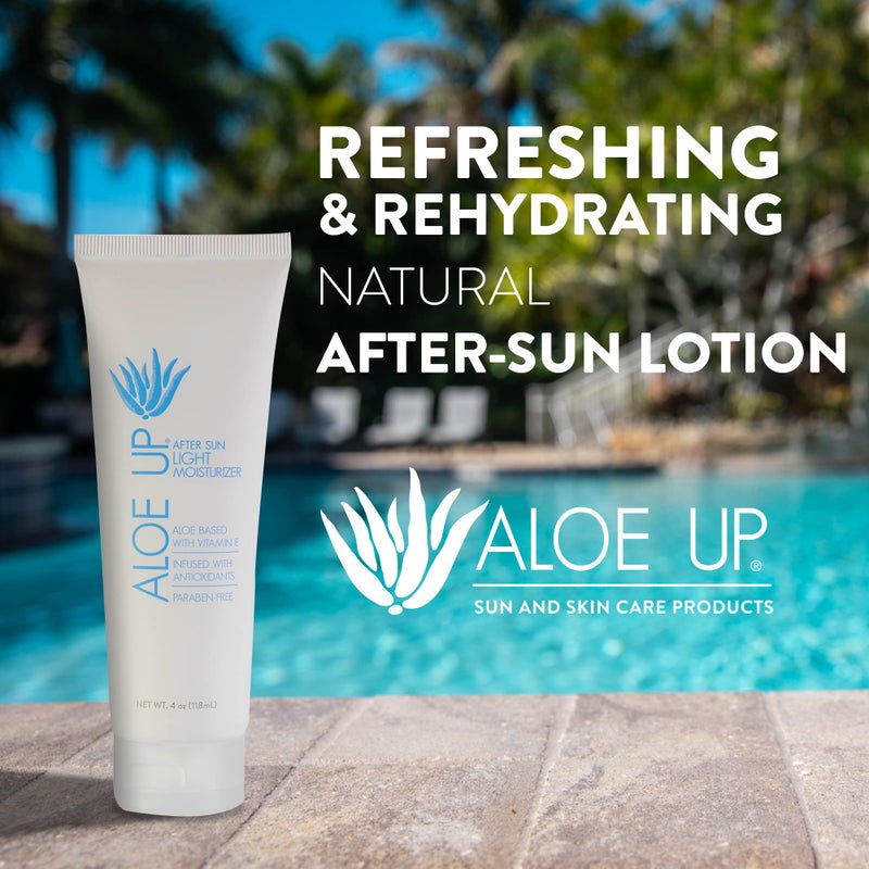 ALOE UP Spa Collection After Sun Light Moisturizer - Organic Hydrating After Sun Lotion With Aloe Vera Gel and Vitamin E - Reef Friendly - Mineral Oil Free - Peach-Apricot Fragrance - 4 Oz - Image 5