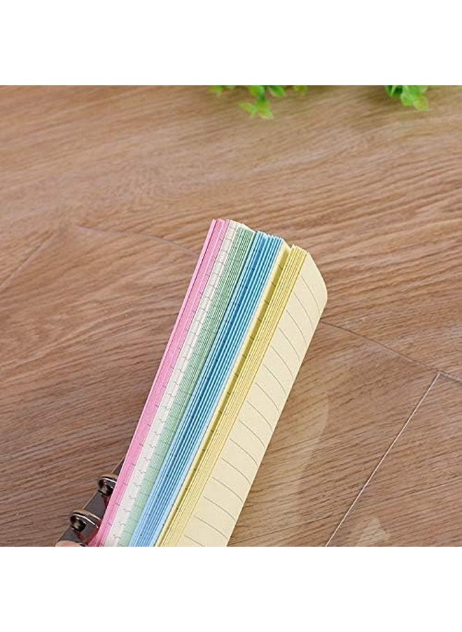 Chris.W Chris.W Colorful 6-Hole Ruled Refills Inserts for Personal Size Organizer Binder, 5-Color Loose Leaf Planner Filler Paper, 100 Sheets/200 Pages, Lined (3 3/4" x 6 3/4")  - Image 5