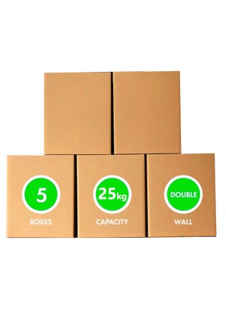 [5 Pack] Carton box, Cardboard, for moving shipping and packing 25kg Capacity 45x45x45cm - pzsku/Z168DA3A2E4391CA3AA5CZ/45/_/1661420512/57943ce2-5e03-42dd-ae4c-f04909a84178