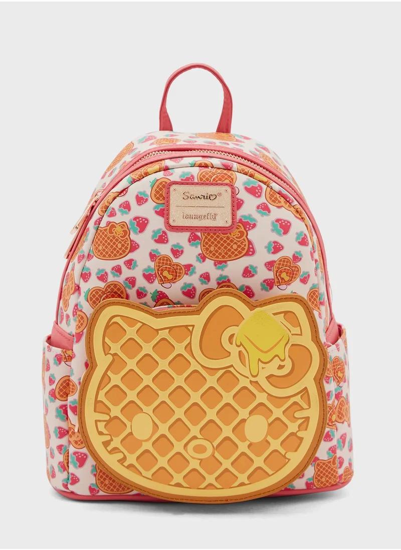 Loungefly Kids Leather Hello Kitty Waffle Backpack