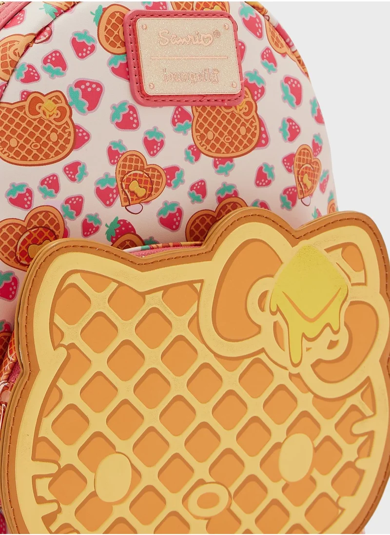 Loungefly Kids Leather Hello Kitty Waffle Backpack