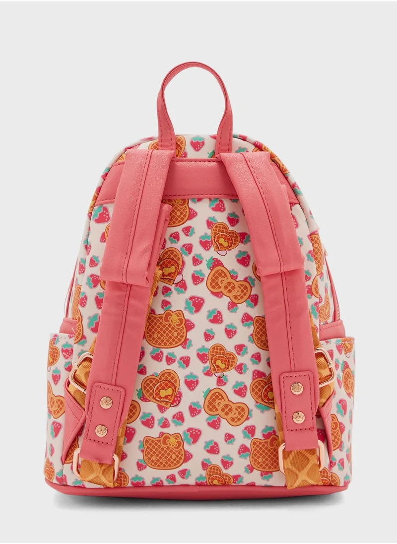 Loungefly Kids Leather Hello Kitty Waffle Backpack