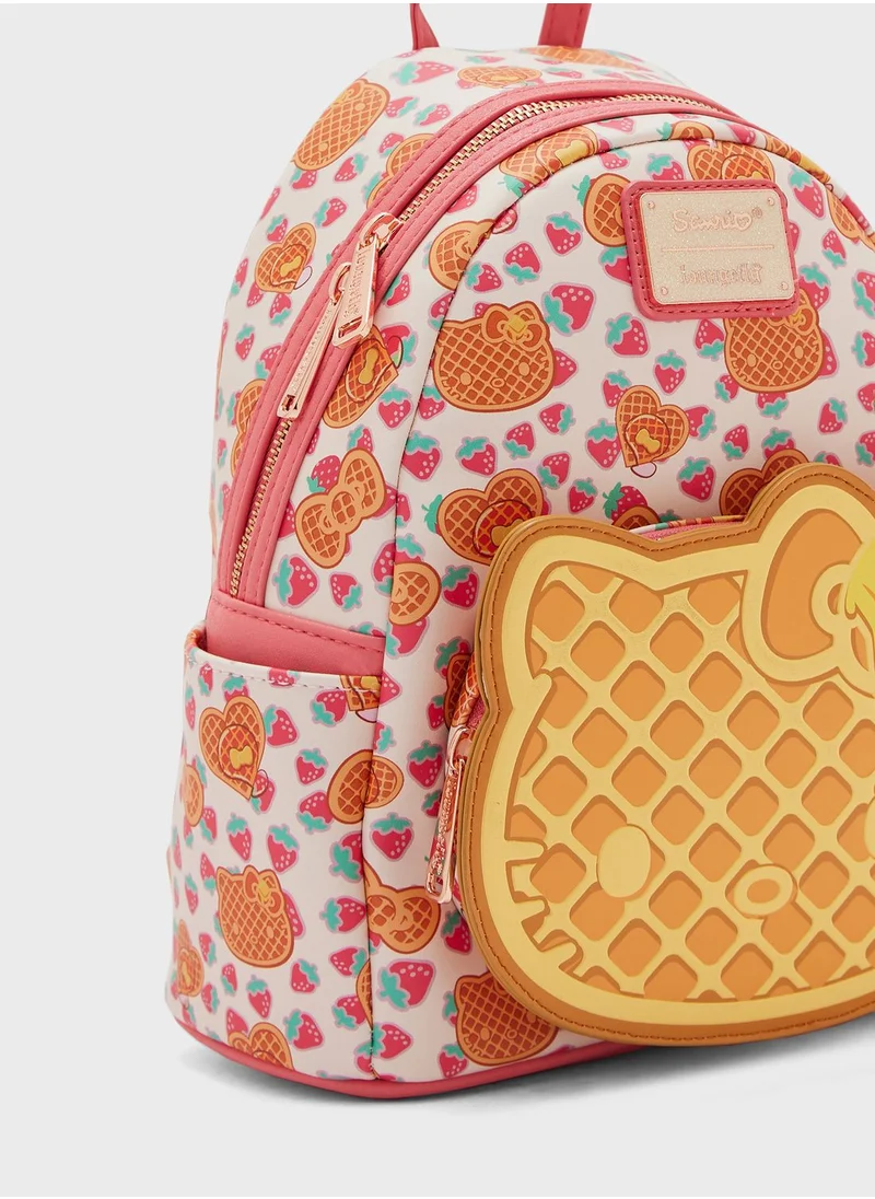 Loungefly Kids Leather Hello Kitty Waffle Backpack