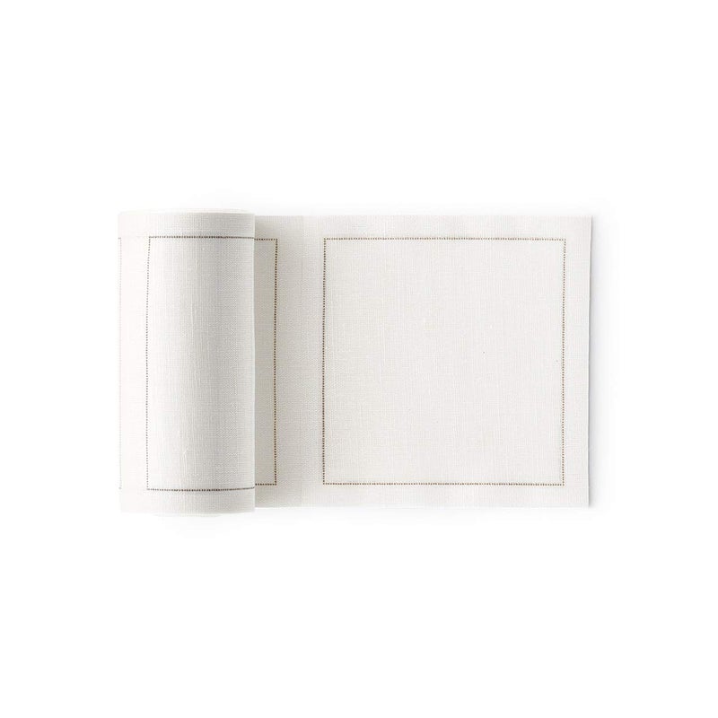 MY DRAP Linen Cocktail Napkin - 4.3 x 4.3 in - 50 units per roll - Cream - Image 1