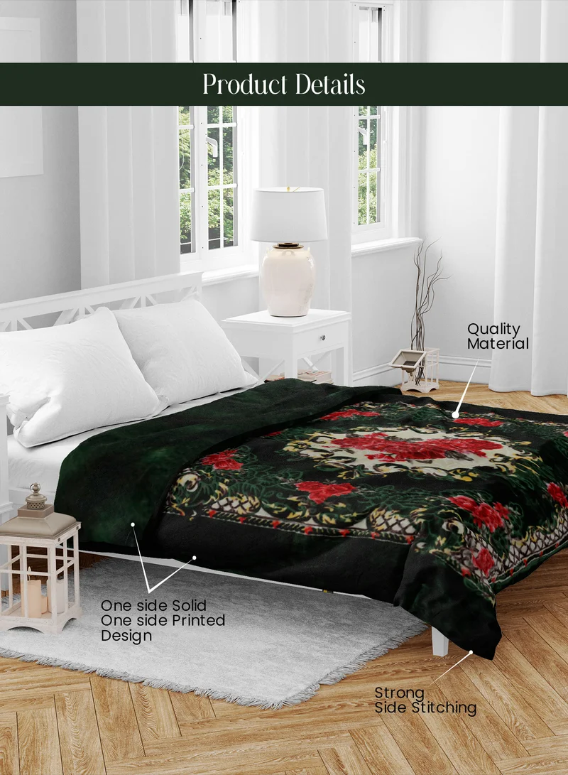 PARRY LIFE Parry Life Single Ply Raschel Blanket – Soft Microfiber Polyester Blanket 160×200 cm, Lightweight & Warm