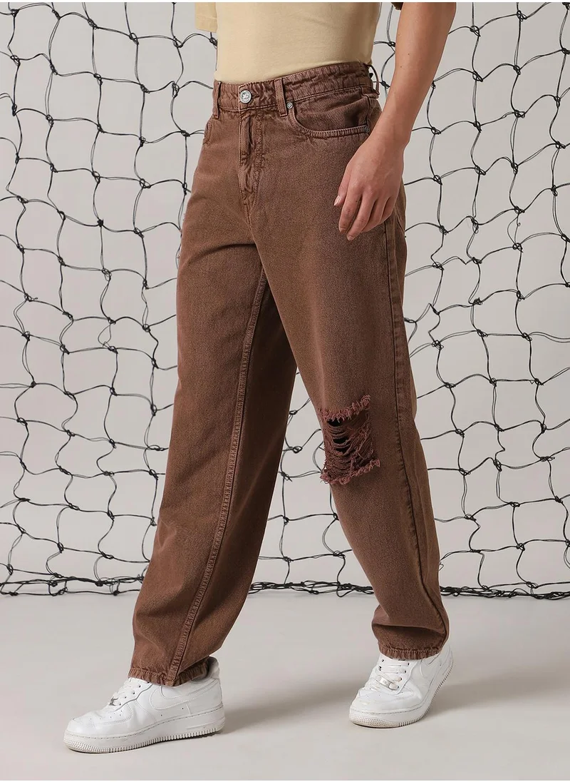 Hubberholme Men Brown Jeans