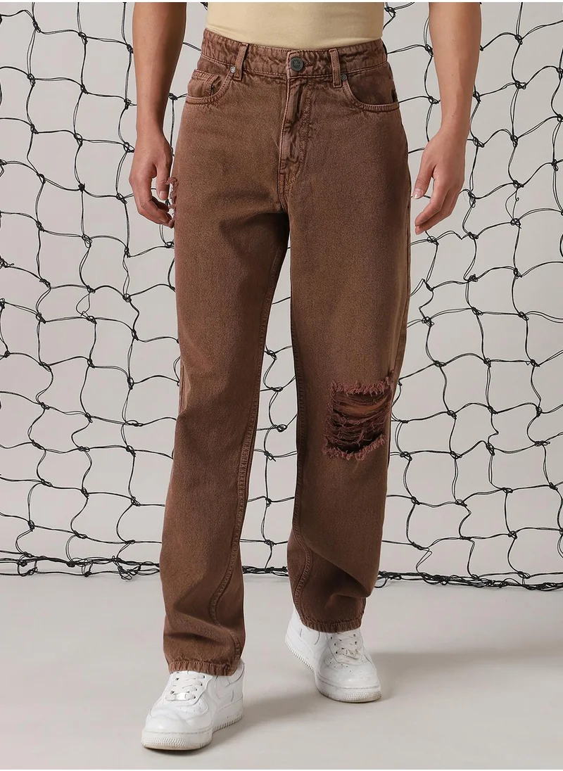 Hubberholme Men Brown Jeans