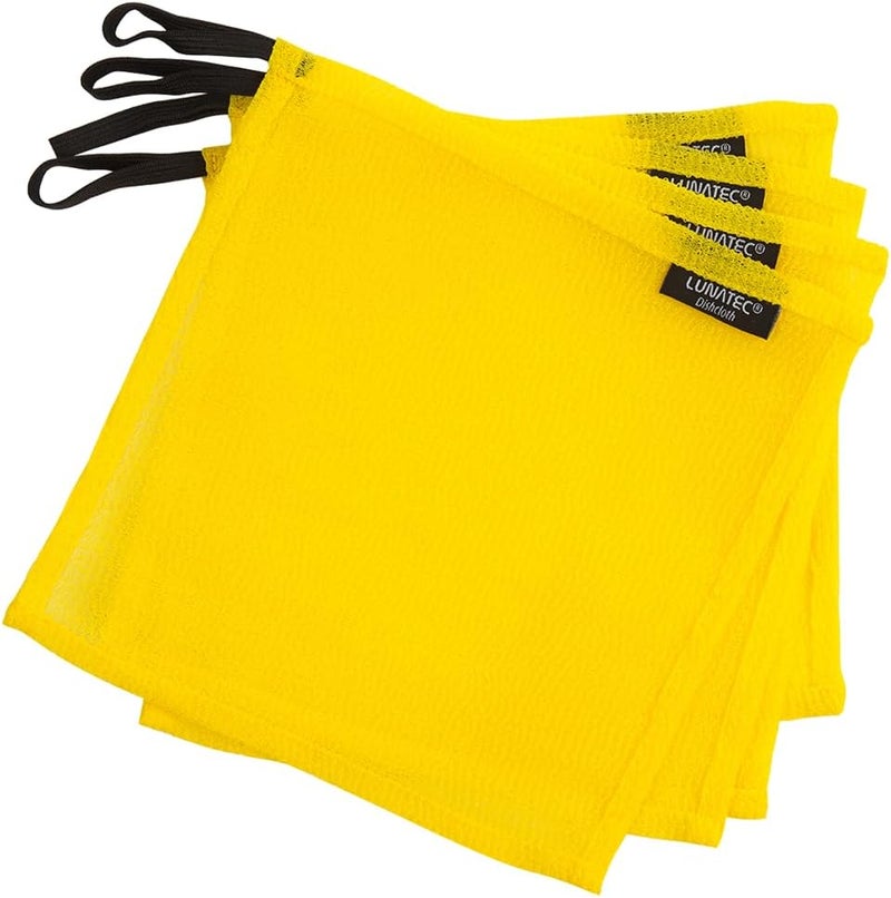 Lunatec Odor-Free Dishcloths - 4-Pack Durable Scrubber and Scouring Pad for Kitchen Cleaning - Image 1