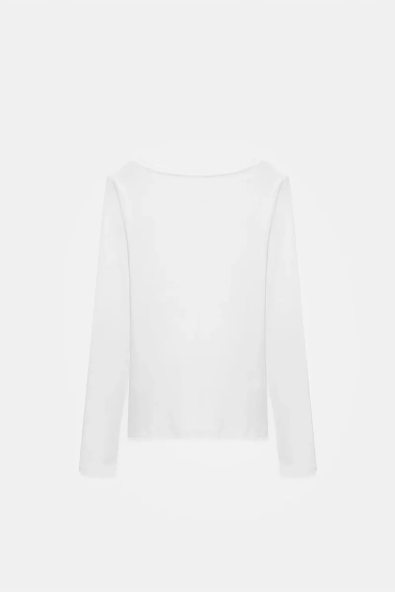 ديلفين DILVIN Slim Fit Cotton Long Sleeve Button Blouse