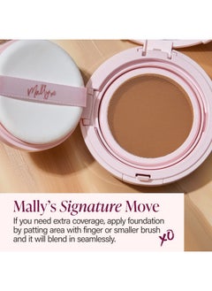 Mally Beauty Flawless Finish Transforming Effect Foundation Medium Full Coverage Cream Foundation Breathable & Lightweight Hydrating Formula With Vitamin E Satin Finish  - Image 3