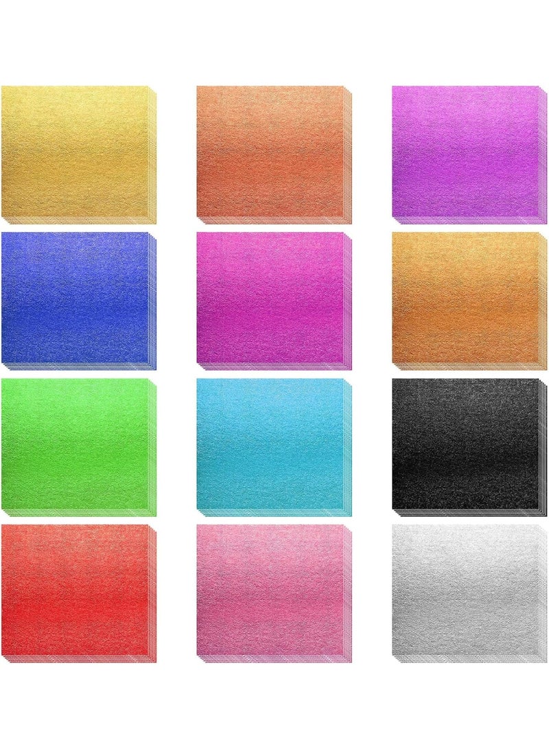 SYOSI أوراق الذهب، 240 ورقة من الذهب المزيف متعدد الألوان لتزيين الفن، الرسم، الأظافر، الحرف اليدوية والأشغال اليدوية، 12 لون 8 × 8.5 سم للفنانين والحرفيين والهواة - Image 1