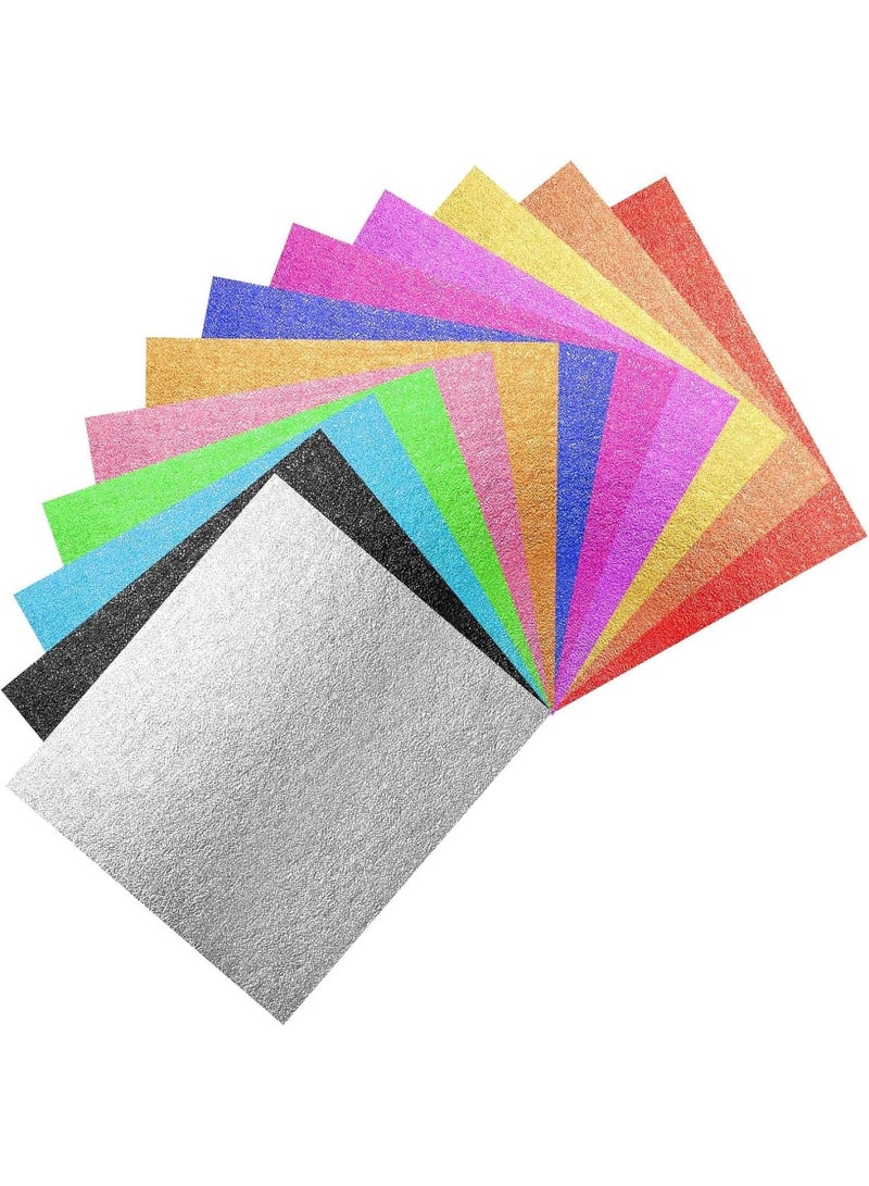 SYOSI أوراق الذهب، 240 ورقة من الذهب المزيف متعدد الألوان لتزيين الفن، الرسم، الأظافر، الحرف اليدوية والأشغال اليدوية، 12 لون 8 × 8.5 سم للفنانين والحرفيين والهواة - Image 3
