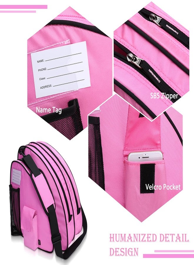 TOPOWN Ice Skate Bag Roller Skates Bag for Men Inline Skate Bag for Women Roller Skate Bag Premium Black Ice Skate Bag Rose Red Rollerblades Bag - Image 4