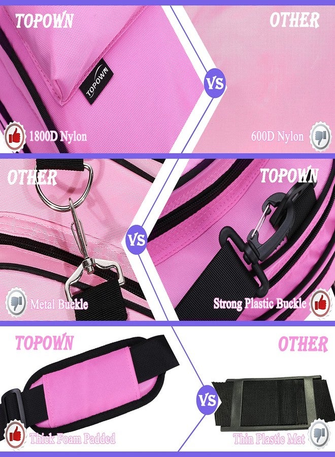 TOPOWN Ice Skate Bag Roller Skates Bag for Men Inline Skate Bag for Women Roller Skate Bag Premium Black Ice Skate Bag Rose Red Rollerblades Bag - Image 5