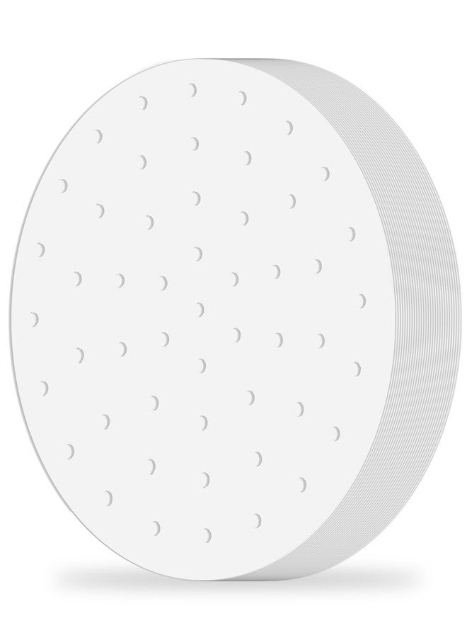 Qulkws 100 Piece Steamer Paper 12" Bamboo Steamer Liner Air Fryer Parchment Paper Round Anti-Stick Steamers Liners for Air Fryer Steaming Basket - Image 1