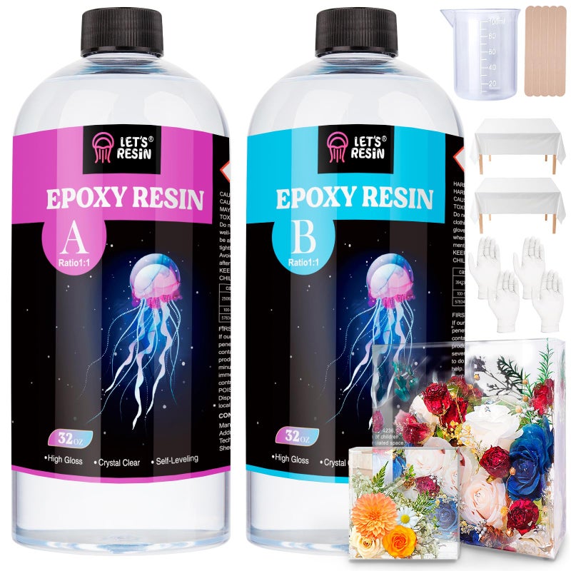 LET'S RESIN LETS RESIN 12 Gallon Casting Epoxy ResinBubble Free Crystal Clear Epoxy Kit2 Part Resin and Hardener for Jewelry MakingCraftsArt - Image 2