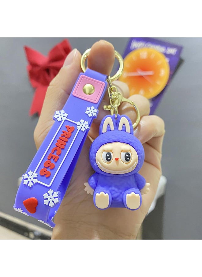 Labubu Keychain, Cute Labubu Doll Wristlet Accessories Kawaii Monster Key Chain Bag Charm Gift for Women  - Image 2