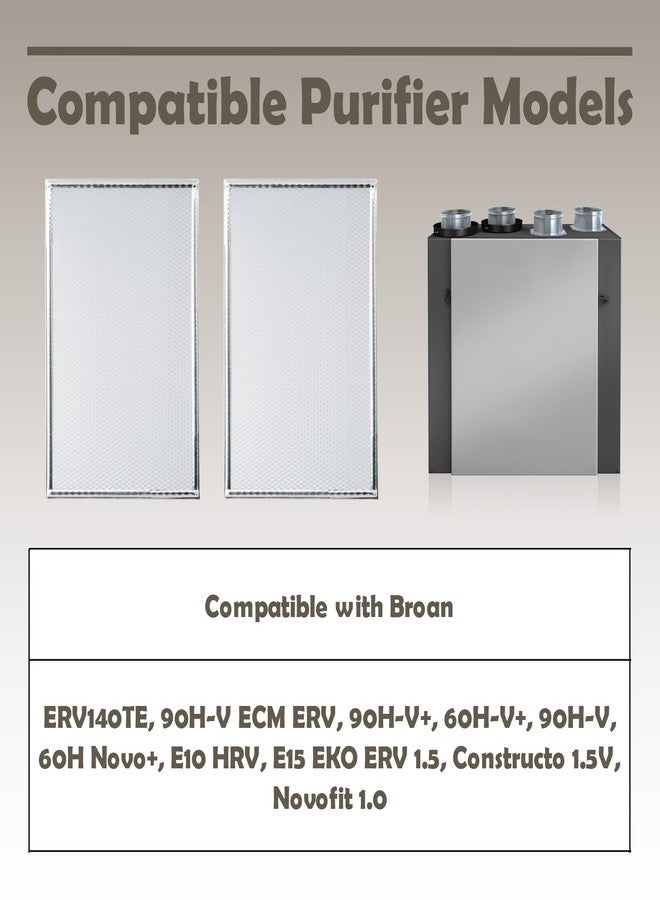 VAINELY 2 Pcs SV18204 HRV Filter Kit Compatible with Broan ERV140TE Purifier, 14.25 x 9.25 x 0.125 inches - Image 4