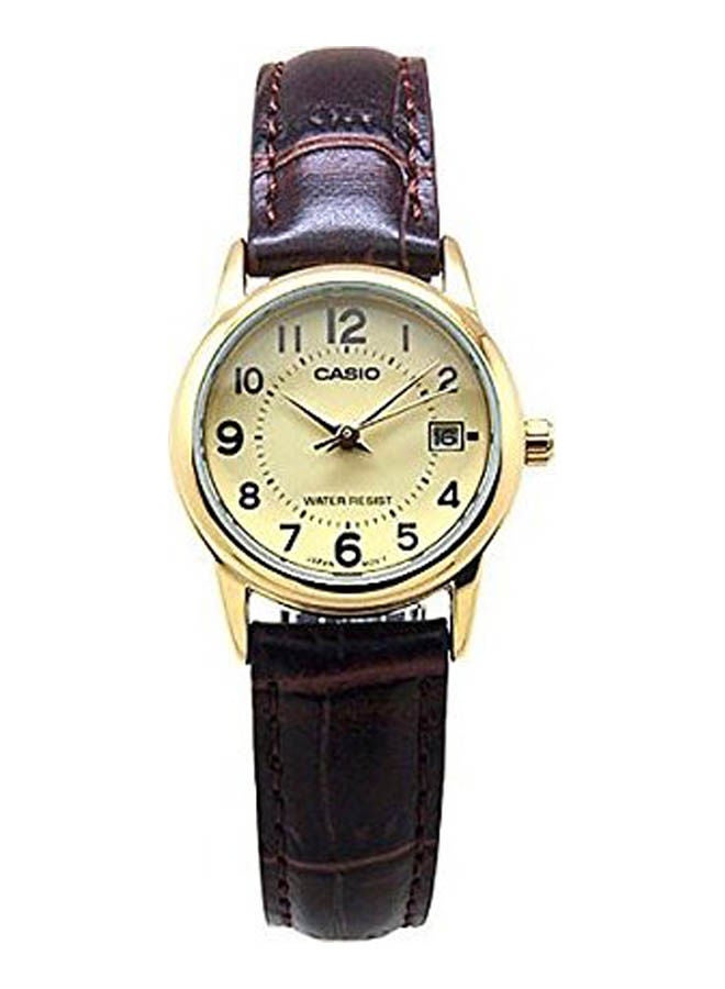 CASIO Leather Analog Watch LTP-V002GL-9BUDF - Image 1