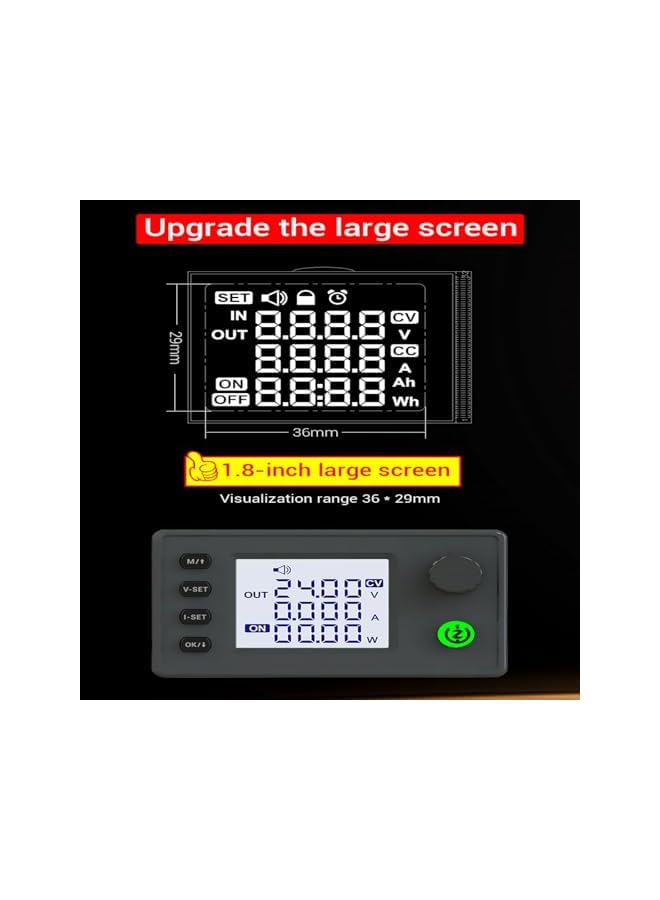 promass Adjustable 90W DC Buck Boost Power Converter, Adjustable CNC DC Regulated Power Supply Constant Voltage and Constant Current Step-Up/Step-Down Module, CC CV 0.5-36V 5V 6V 12V 24V Power Module - Image 4