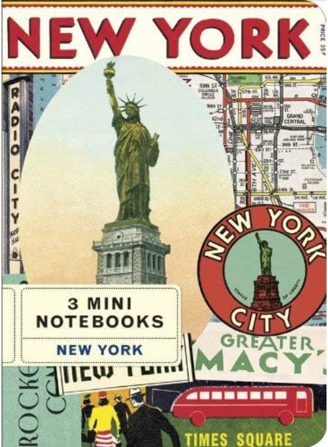 CAVANILLI & CO. Cavallini Mini Notebooks New York 4 x 5, 3 Mini Notebooks - Image 2