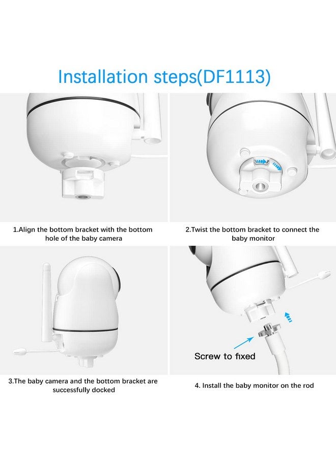 HOLACA Baby Monitor Mount Flexible Twist Stand for Hellobaby HB6550/HB6558/HB65/HB66/HB40/HB248 and Blemil Baby BL9052-2,JUAN2215 and VTimes302 Babymonitor Camera Other with 1/4Threaded Hole,ClipMount - Image 3